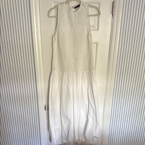 Zara Elegant White Sleeveless Dress